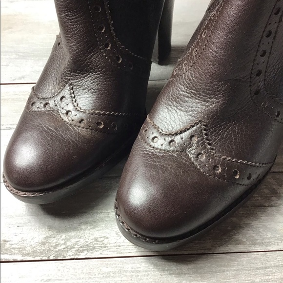 Michael Kors Penelope Leather Wingtip Boots - Picture 3 of 5